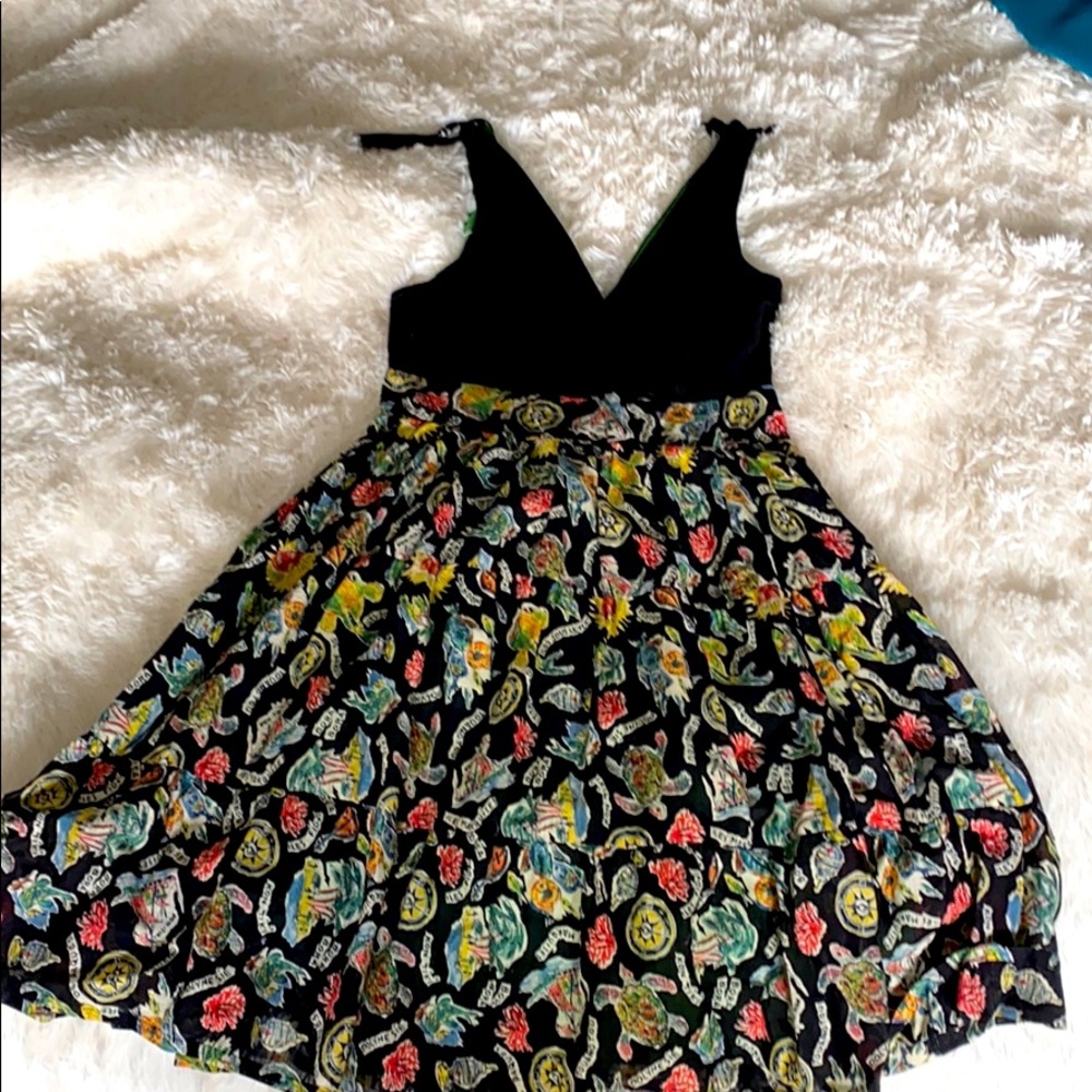 Maeve Black Floral Dress